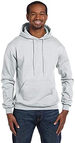 Champion Men's Front Pocket Pullover Hoodie Sweatshirt, Large, Silver - Image 2