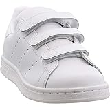 adidas Originals Boys' Stan Smith CF J Sneaker, White/White/White, 4.5 M US Big Kid