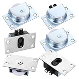 VALICLUD 6 Stück Teiliges Edelstahl schiebetür rad mit Verstellbarem Nylon oberrad für Schranktüren Langlebige Türrollen Geräuschlose Pulley für Schiebetüren Geeignet für Schränke Fenster