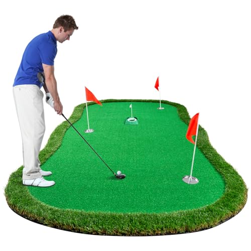 Wekin Golf Putting Green,5x10ft Thickening Professional Large Golf Putting Mat with Realistic Turf...