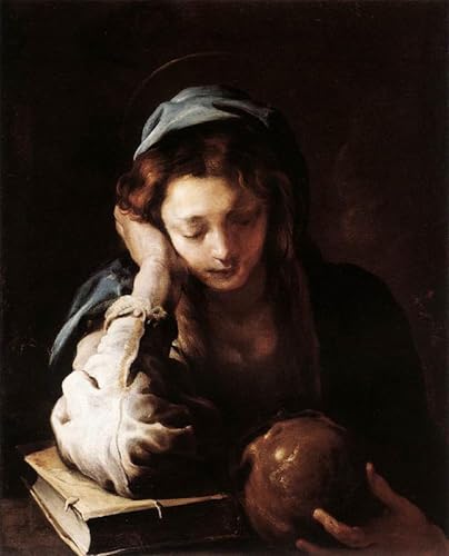 Cuadro de pintura clásica de Santa María Magdalena Domenico Feti, lienzo fiel de 60x90cm