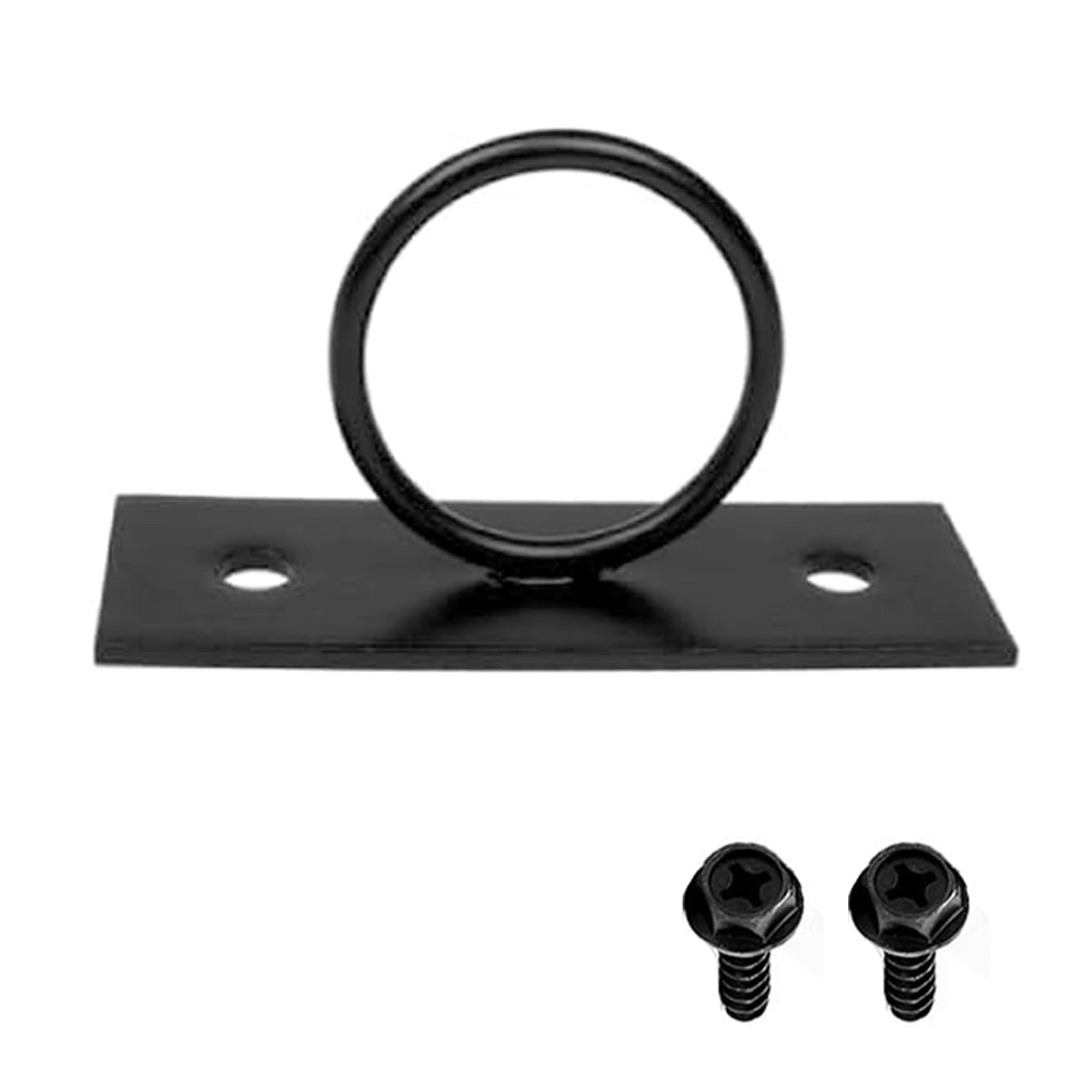Alide Juego de 5 soportes para cables negros de acero inoxidable con cuerda de yute para pasamanos y escaleras.