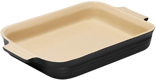 LE CREUSET Stoneware Shallow Rectangular Dish, 32 cm - Satin Black