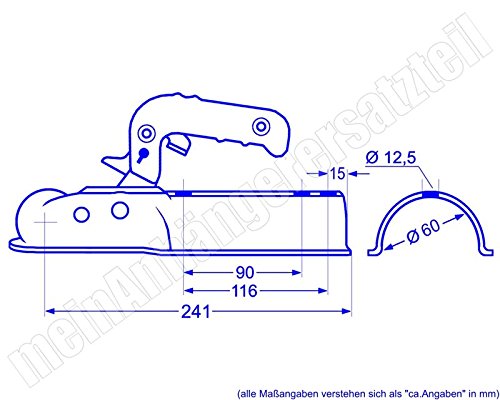 AL-KO Zugkugelkupplung AK 7 Ausf. B 60mm Rohr 750 kg