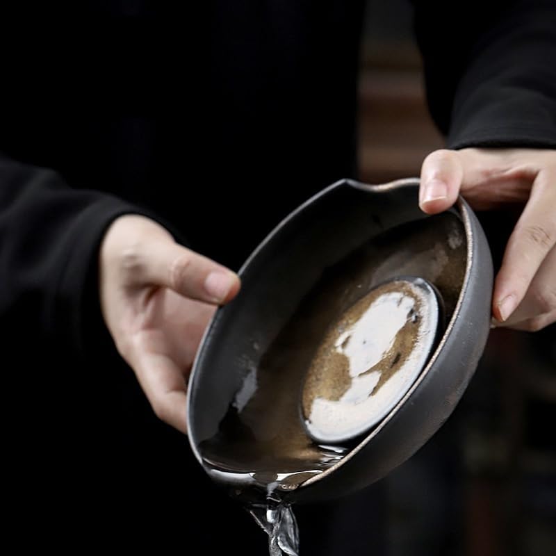 Plateau de service à thé en céramique rétro pour infusion sèche et tasse de table basse - 7