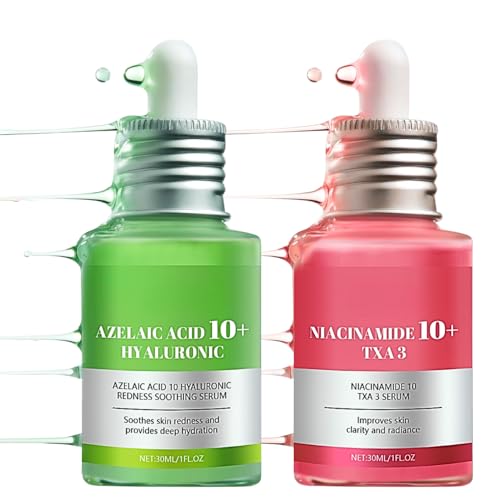 Ultimate Spot Duo, Niacinamide + TXA Serum & Azelaic Acid 10 Hyaluron Redness Soothing Serum Set, Dark Spot Correcting Serums, Korean Glass Skin Face Serum for Women, Facial Serum for Sensitive Skin
