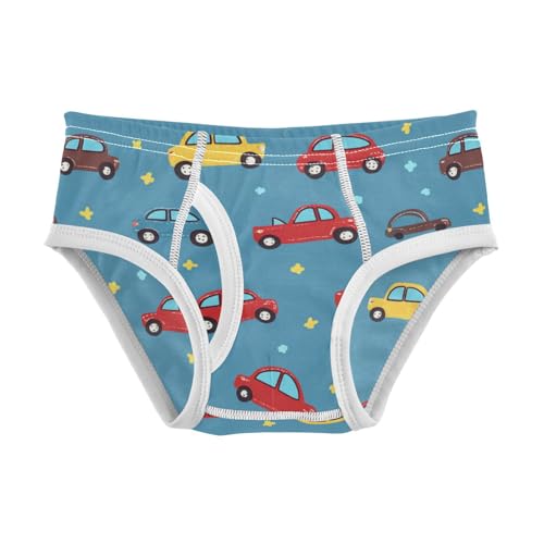 Wusikd Cute Cars Boys' Underwear Cotton Blue Boys Briefs Soft Toddler Underwear 2T