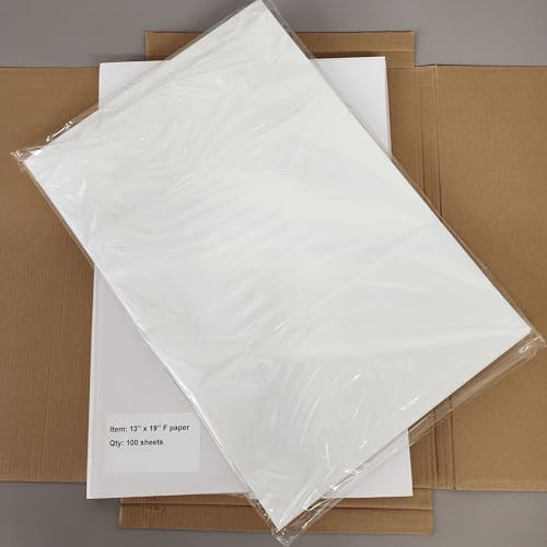 RCdepot1-13 x 19 Inch Waterproof Inkjet Transparency Film (100 sheets) for Silk Screen Printing 5 mil signs milky clear no curling instant dry pet printer paper
