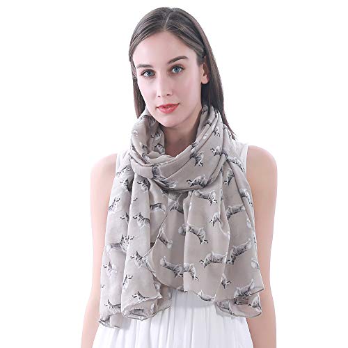 Lina & Lily Pembroke Welsh Corgi Dog Print Women's Scarf Shawl Wrap Lightweight