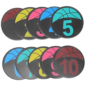 POPETPOP 1 Satz Fußball Markierungsscheiben Zahlen