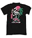 Riot Society - Tropical Skeleton Flamingo Mens Graphic Short Sleeve T-Shirt, Perfect for Wearing Into the AM - Black, XX-Large