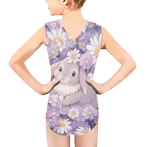 Image of Biyejit Girls Leotards Dance Sport Wear Gymnastics One-Piece Swimwear for Kids 3-14 Years