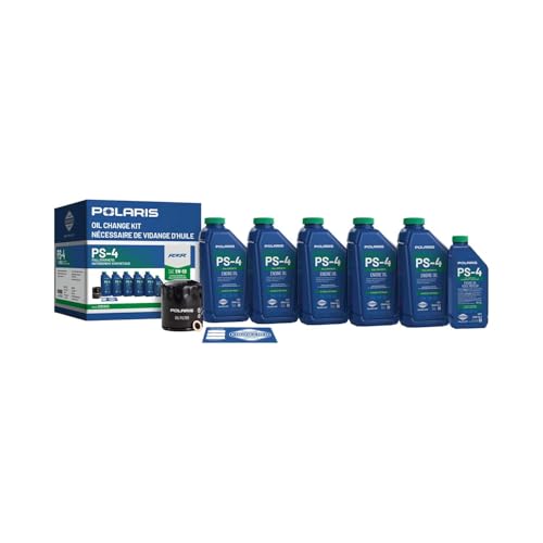 Polaris Oil Change Kit for RZR Pro R Models with ProStar Fury 2.0 Engine, Includes 5.5 Quarts of PS-4 5W-50 Full Synthetic Oil, 1 Oil Filter, 1 Drain Plug Washer, for Off Road SxS - 2890880