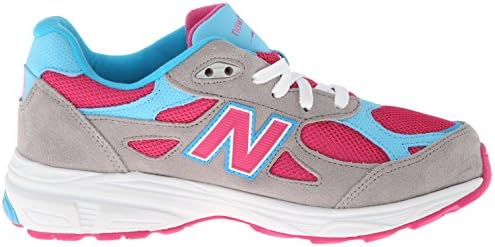 New Balance Kid's 990 V3 Lace-Up Sneaker, Silver/Blue, 6 M US Big Kid (8-12 Years) - 5