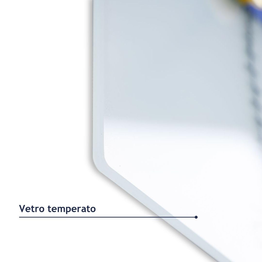 Danieli | Lavagna Magnetica da Parete in Vetro Bianca - Lavagna scrivibile, cancellabile e magnetica, perfetta da appendere in Ufficio - 90x120 centimetri
