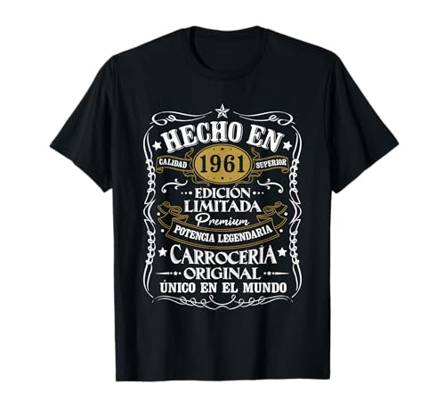 64 Cumpleaños 64 Años Hombre Hecho en 1961 Vintage Regalo Camiseta
