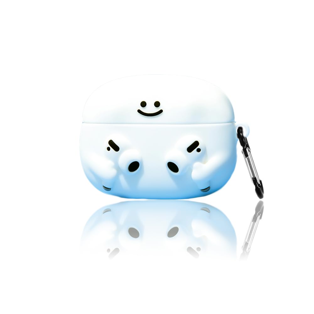Viwind Cute Case Cover Compatible with AirPods 3rd with Keychain,Funny Unique 3D Soft Silicone Shockproof Protective Skin Case Cover for Airpod 3rd