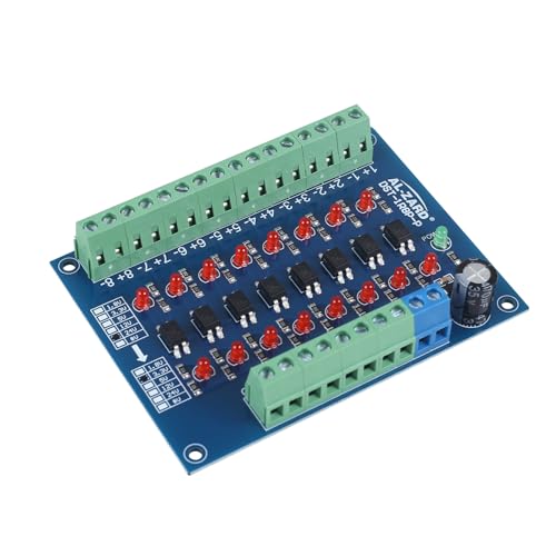 Optokoppler Isolationsmodul,8-Kanal Optocoupler Isolation Module,24V bis 3,3V Pegel Spannungswandler PNP-Ausgang SPS-Signal Optokoppler Spannungsisolationsplatine