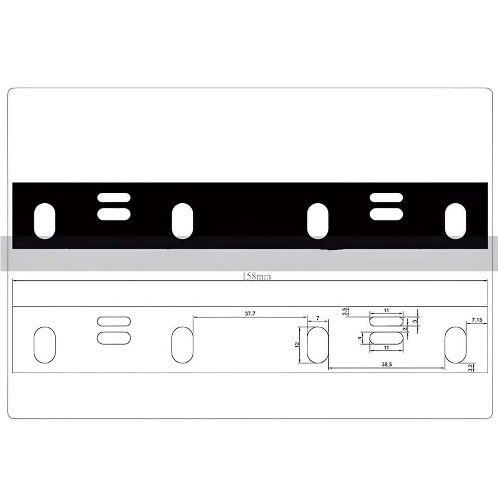 2 Pièces Lames Rabot HSS 158x22x1.8mm Pour Dégauchisseuse 37-070 37-072