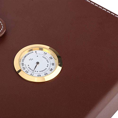 Cedar Cigar Humidor,Quality Leather Cigar Cedar Wood Cigar Box For 10-15 Cigar,Mini Portable,With Humidifier,Hygrometer,For Home And Travel,3 Colors #TOP6