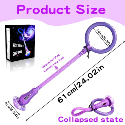 Swing Wheel mit Lichtrad, Springring Fußkreisel mit Zähler, Skip it, Fusskreisel mit Bluetooth Lautsprecher, Hüpfkreisel, Blinkender Springring Als Geschenk für Alle Altersgruppen Geeignet