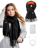 Hicdaw Heated Scarf for Women/Men with 5000mAh Battery - Rechargeable Neck Scarf with Warmer for Women/Men Neck Pain Relief