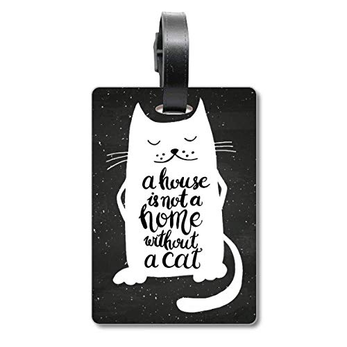 Étiquette de sac à bagages chat pour vos vacances et déplacements en train