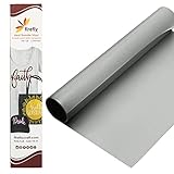 Firefly Craft Heat Transfer Vinyl For Silhouette And Cricut, 12 Inch by 20 Inch, Silver
