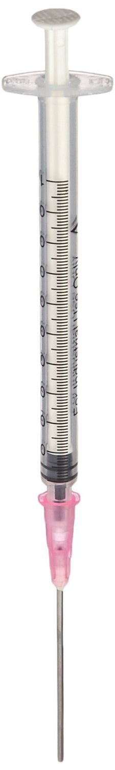 Jeringas industriales de calidad con agujas grandes, elige de: 1 ml, 3 ml, 5 ml, 10 ml, 20 ml, 50 ml