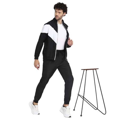 Image of YUUKI MEN MENS NSP CHEV TS 3 Track Suit, BLACK /WHITE, L