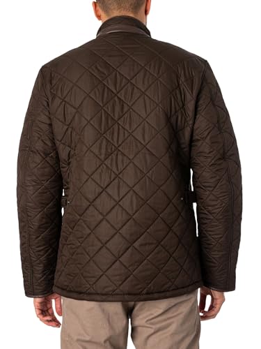 BARBOUR MEN'S POWELL QUILTED JACKET (L, OLIVE)3
