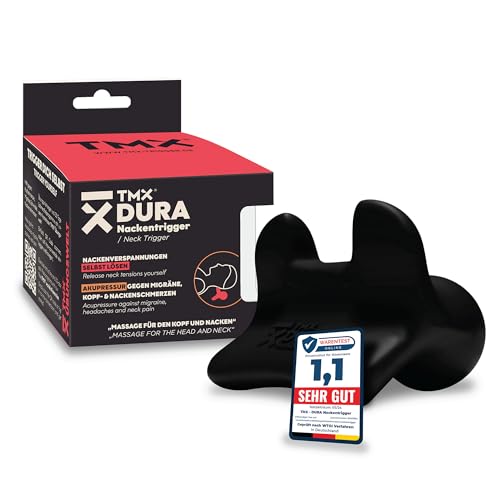 TMX DURA Nackentrigger | Effektives Trainingsgerät bei Migräne Nackenschmerzen und Verspannungen | Triggerpunkt Drücker | Lindert Kopfschmerzen Tinnitus und Schwindel | Made in Germany