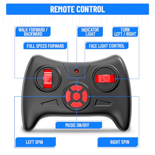 Image of Mirana Moonwalker | Smart & Interactive Walking & Talking Robot | USB Rechargeable Type-C | in-Built Bluetooth Speaker | Remote & App Controlled Toy for Kids 2+ 3+ 4+ 5+ 6+ Years (Tiranga)