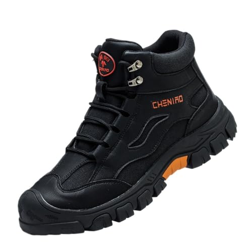 Composite Toe Safety Boots - High Top, Breathable & Indestructible , Wide Width & Soft Comfort, Anti-Smashing & Puncture-Resistant, Slip-Resistant Non-Skid for Construction & Warehouse Work Shoes