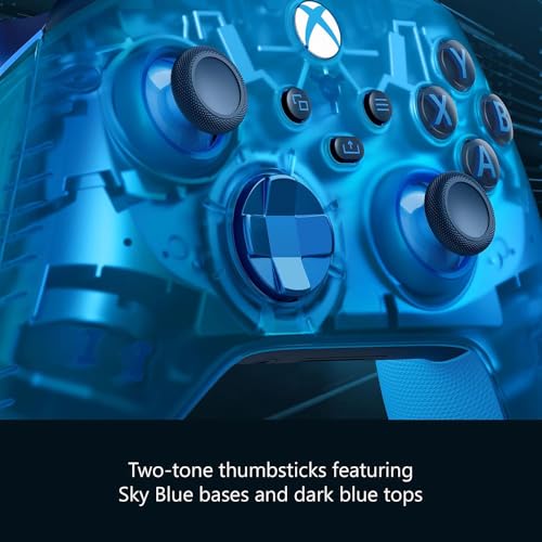 Image of Microsoft QAU-00150 Wireless Dual Controller Bundle (Sky Cipher Special Edition) for Xbox Series X|S, Xbox One, Windows PC, Android and iOS