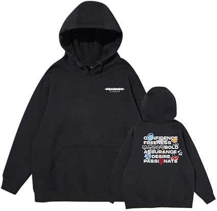 LE SSERAFIM フード付きクロップドスウェット 黒