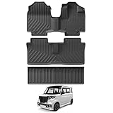LUCKEASY スズキ 新型スペーシア スペーシアカスタム MK54S MK94S 専用 フロアマット ラゲッジマット 3Dフロアマット (Spacia/Spacia Custom 2023年11月〜現行) 立体タイプ カーマット セカンドマット TPE素材 防水 ズレ防止 耐汚れ カスタム 内装 パーツ アクセサリー 保護パーツ 3Pセット