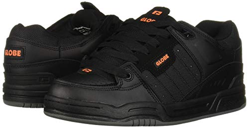 Image of Globe Men's Fusion Skate Shoe, Black /Black /Orange, 14 Medium US