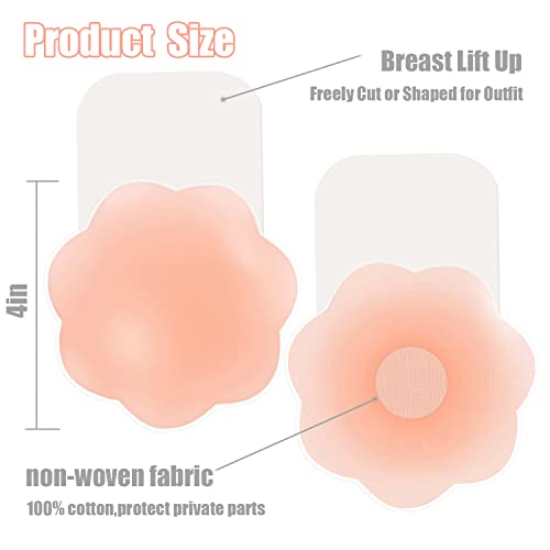 Sticky Bra for Breast Lift - Invisible Silicone Adhesive Pasties, Nipple Covers, Petals, Stick-on2