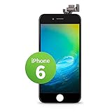 GIGA Fixxoo Schermo singolo di Ricambio per iPhone 6 Apple, Display LCD Retina ad Alta Risoluzione, Touch Screen in Vetro con Fotocamera, Altoparlante & Sensore Prossimità; Guida Video Online - Nero