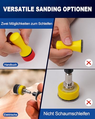 268 Stück 25mm Schleifscheiben Klett, Nass Trockene Schleifpads für Dremel Polieraufsätze Schleifaufsätze, Schleifhülsen Schleifpapier Set 60-10000 Körnung für Dremel Zubehör Aufsätze,Holz, Harz