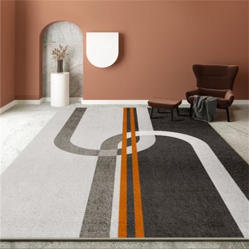 Tapis pour adolescent géométrique et moderne gris lavable - 2