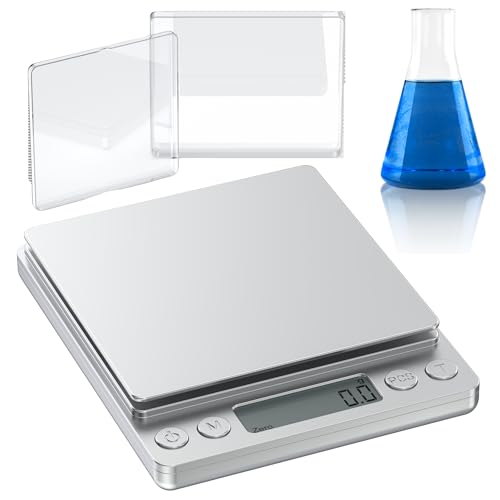 Labsales Academy Basic - Báscula de pesaje digital de laboratorio, mini balanza analítica de laboratorio, para laboratorios y joyeros, utilizada para polvos, oro, joyas y muestras, 500 g - 3000 g,
