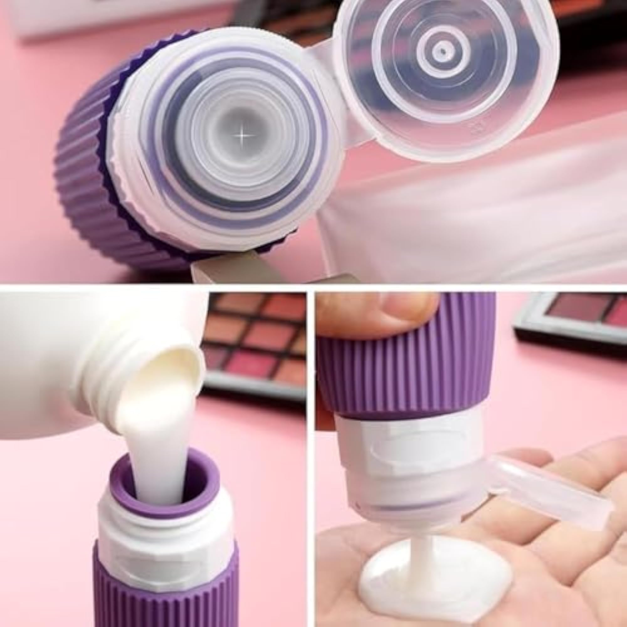 Travel Bottles Set - Leak Proof Silicone Squeezable Containers