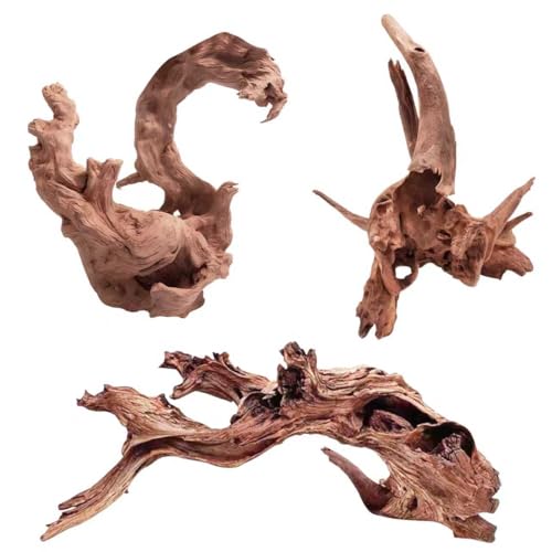 EFFIELER Natural Driftwood for Aquarium Decor – 6-10 INCH Unique Size Real Wood Branches for Fish Tank, Reptile Habitat, Terrarium, Hermit Crab, Shrimp Tank,Safe for Aquatic Pets