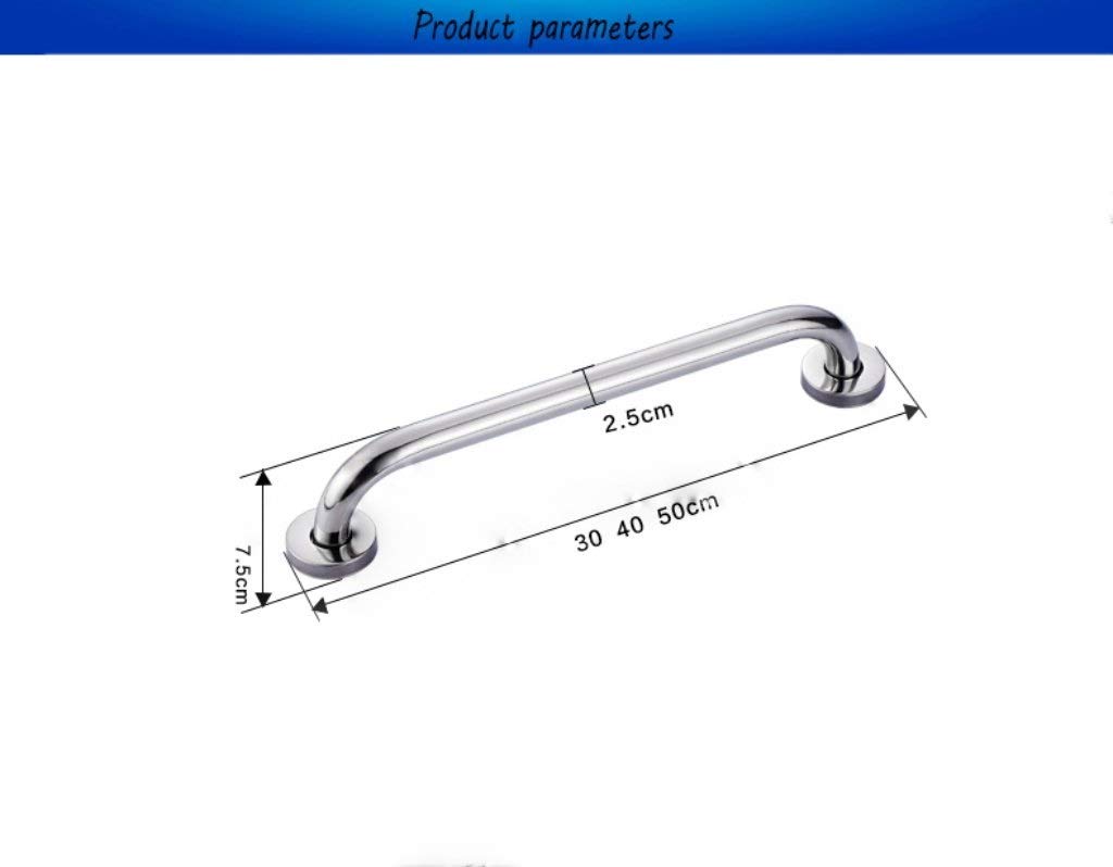 Barra de Apoyo de Seguridad para baño, Barra de Apoyo de Seguridad para baño, Barra de Apoyo Antideslizante para Montaje en Pared, pasamanos para discap(40 centímetros
