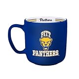 Logo Brands NCAA Pittsburgh Panthers 15 oz Stripe Coffee Mug - Vintage Team Logo, Inside Print & Stripes, Microwave & Dishwasher Safe- Great Gift for Fans & Alumni