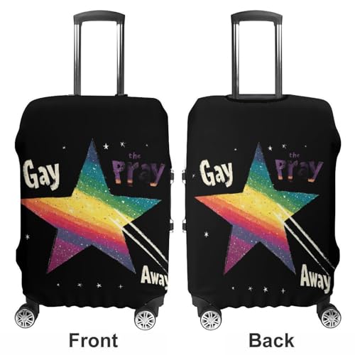 Rainbow Flag Gay Star Luggage Covers Washable Travel Suitcase Cover Elastic Baggage Protector3