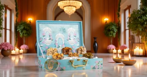 Image of Browntree Royal-6P - 950g | Almonds, Cashews, Pistachios, Raisins, Walnut Kernels & Apricots | Premium Designer Gift Box | Luxury Festive Gift Pack for Wedding , Birthday and all celebration | Premium Gift Hamper | Corporate Gifts