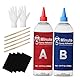 LAMXIN 5 Minutes Epoxy Kleber 250ml, Zäher Dauerhafter Hitzebeständiger 2 Komponenten Kleber Epoxidharz, Schnell Aushärtender Klarer Zwei Komponentenkleber für Metall, Holz, Fliesen, Kunststoffe